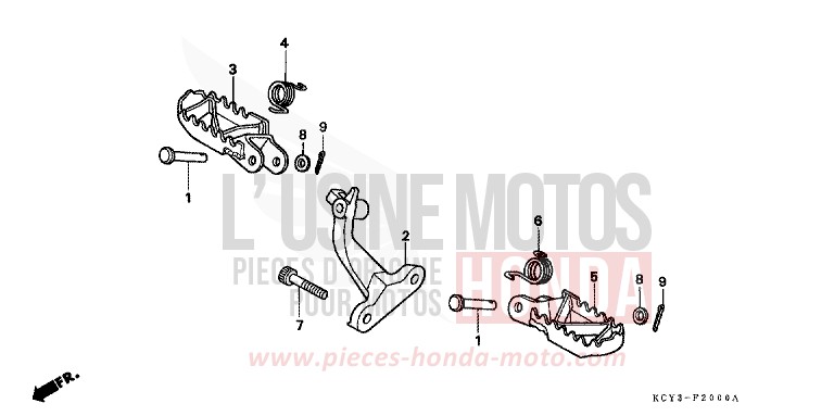 STUFE von XR400R FIGHTING RED (R134) von 1998