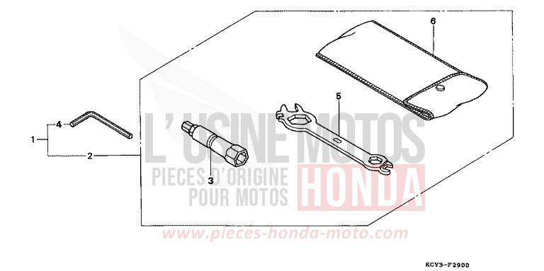WERKZEUGE von XR400R FIGHTING RED (R134) von 1998