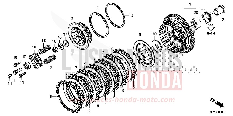 KUPPLUNG von CBR500R ROSS WHITE (NH196) von 2015