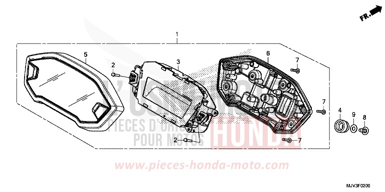 MESSGERAET von CBR500R ROSS WHITE (NH196) von 2015