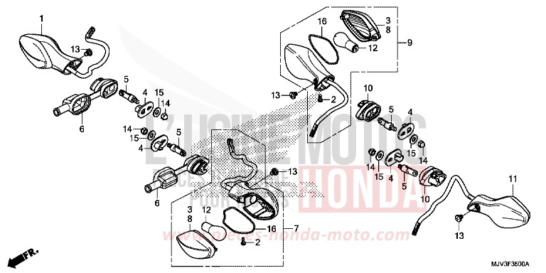 BLINKER von CBR500R ROSS WHITE (NH196) von 2015