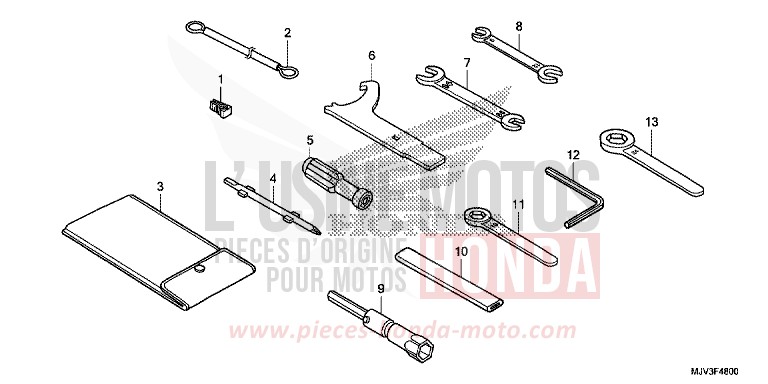 WERKZEUGE von CBR500R ROSS WHITE (NH196) von 2015