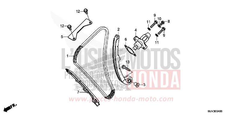 NOCKENWELLENKETTE/SPANNVORRICHTUNG von CBR500R GRAPHITE BLACK (NHB01) von 2015