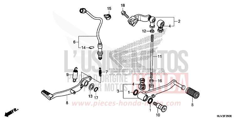 PEDAL von CBR500R GRAPHITE BLACK (NHB01) von 2015
