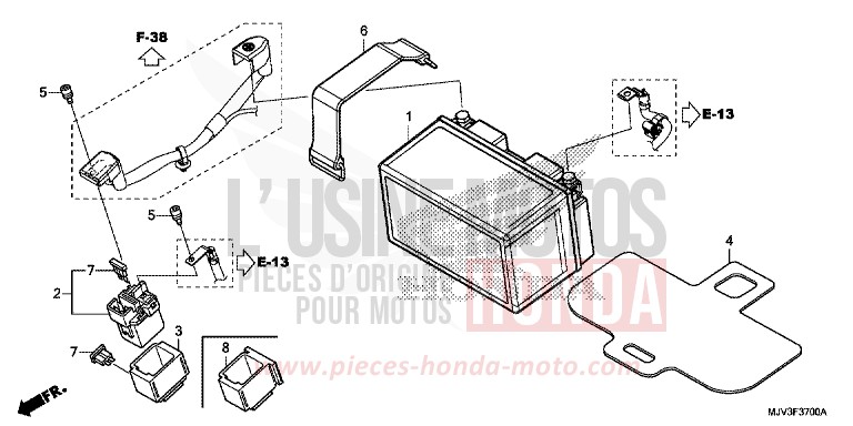 BATTERIE von CBR500R GRAPHITE BLACK (NHB01) von 2015