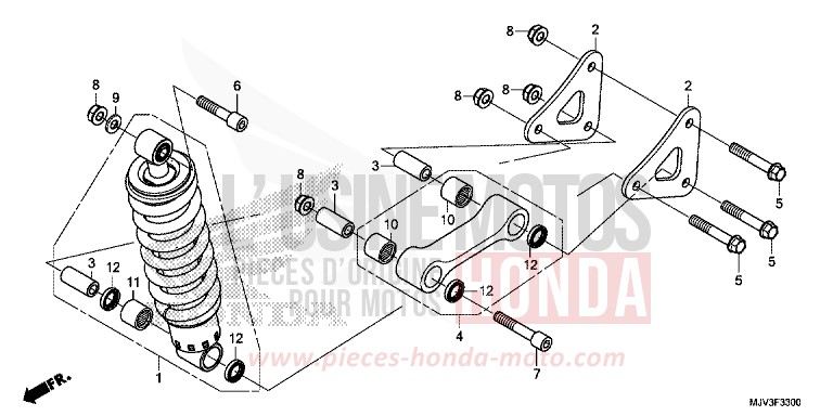 KISSEN, HINTEN von CBR500R MILLENNIUM RED (R263) von 2015