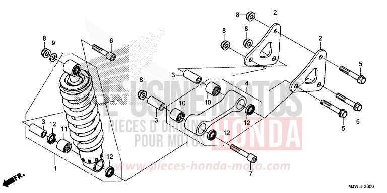 KISSEN, HINTEN von CBR500R GRAPHITE BLACK (NHB01) von 2016