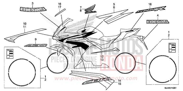 MARKE (2) von CBR500R GRAPHITE BLACK (NHB01) von 2016