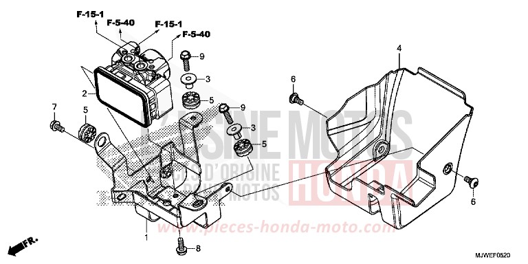 ABS-MODULATOR von CBR500R LEMON ICE YELLOW (Y196) von 2016