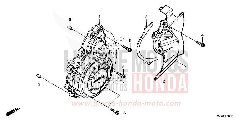 WECHSELSTROM-GENERATORABDECKUNG von CBR500R MILLENNIUM RED (R263) von 2016
