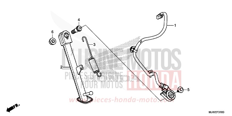 SEITENSTAENDER von CBR500R PEARL METALLOID WHITE (NHA96) von 2016