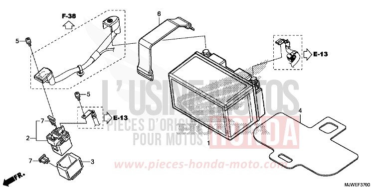 BATTERIE von CBR500R PEARL METALLOID WHITE (NHA96) von 2016