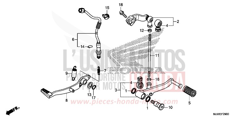 PEDAL von CBR500R ROSS WHITE (NH196) von 2016