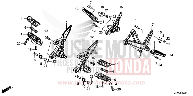 STUFE von CBR500R ROSS WHITE (NH196) von 2016