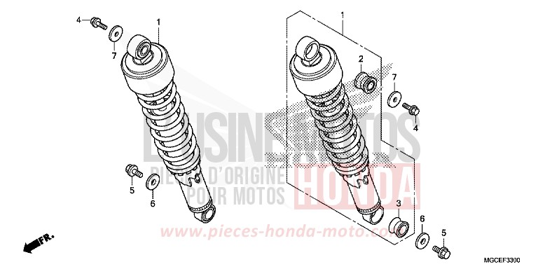 KISSEN, HINTEN von CB1100 PEARL SUNBEAM WHITE (NHA66) von 2014