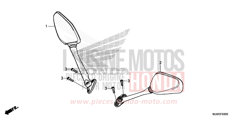 SPIEGEL von CBR500R MILLENNIUM RED (R263) von 2017