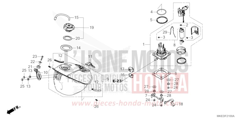 KRAFTSTOFFTANK (CRF450R/RWE) von CRF450R EXTREME RED (R292) von 2021