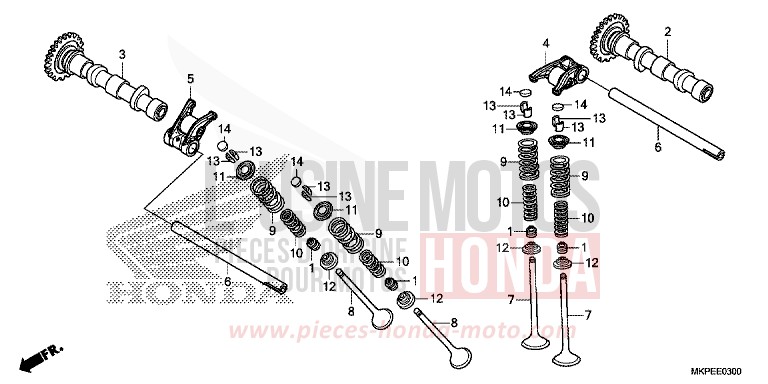 NOCKENWELLE/VENTIL von CB500F GRAND PRIX RED (R380) von 2022