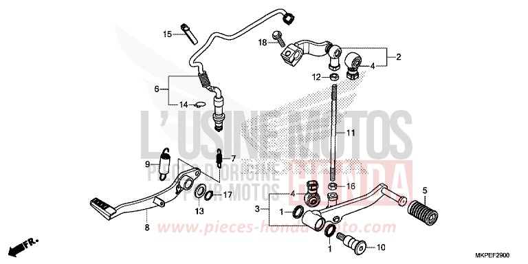 PEDAL von CB500F GRAND PRIX RED (R380) von 2022