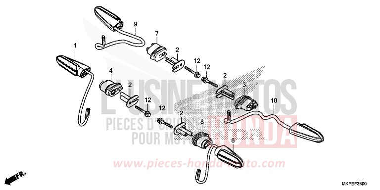 BLINKER von CB500F GRAND PRIX RED (R380) von 2022