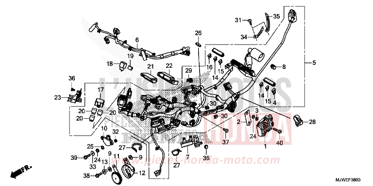 KABELBAUM von CBR500R MILLENNIUM RED (R263) von 2017