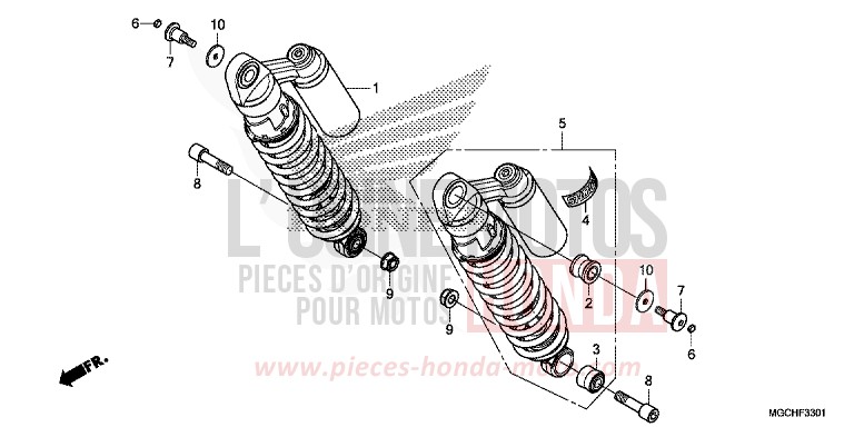 KISSEN, HINTEN (CB1100NA/NAD) von CB1100 GRAPHITE BLACK (NHB01) von 2017