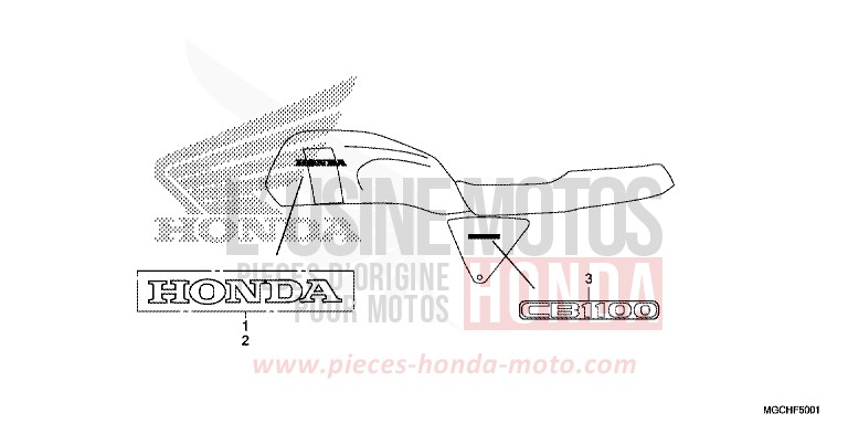 MARKE (CB1100CA/CAD/NA/NAD) von CB1100 GRAPHITE BLACK (NHB01) von 2017