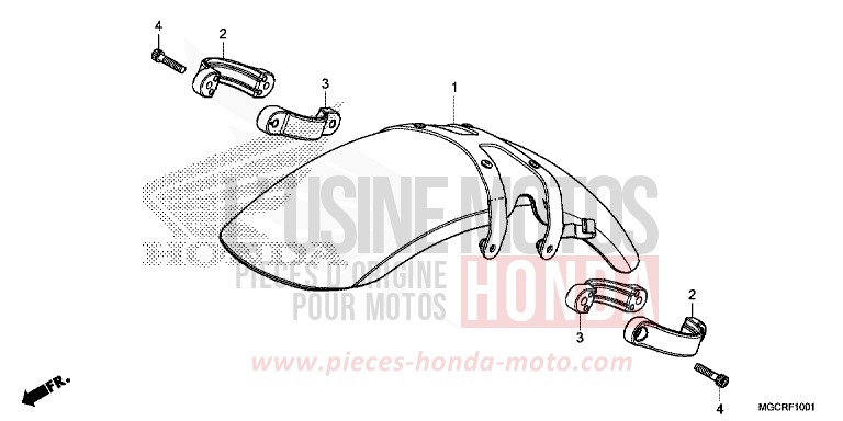 KOTFLUEGEL, VORNE (CB1100NA/NAD) von CB1100 GRAPHITE BLACK (NHB01) von 2018