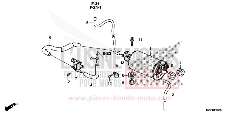 AKTIVKOHLEBEHAELTER von CB1100 GRAPHITE BLACK (NHB01) von 2018