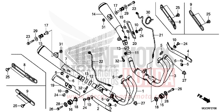 ABGAS-SCHALLDAEMPFER von CB1100 GRAPHITE BLACK (NHB01) von 2018