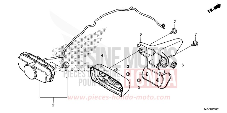 HECKLEUCHTE (CB1100CA/CAD/NA/NAD) von CB1100 GRAPHITE BLACK (NHB01) von 2018