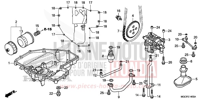 OELWANNE/OELPUMPE von CB1100 MAT BETA SILVER METALLIC (NHC08) von 2019