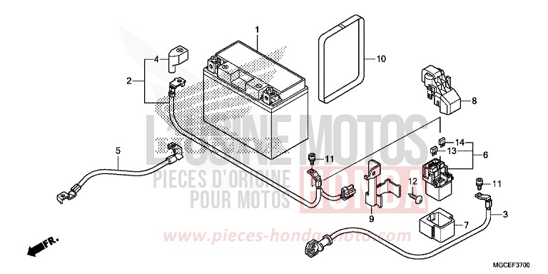 BATTERIE von CB1100 CANDY ALIZARIN RED (R345) von 2014