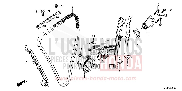 NOCKENWELLENKETTE/SPANNVORRICHTUNG von CB1100 DARKNESS BLACK METALLIC (NH463) von 2014