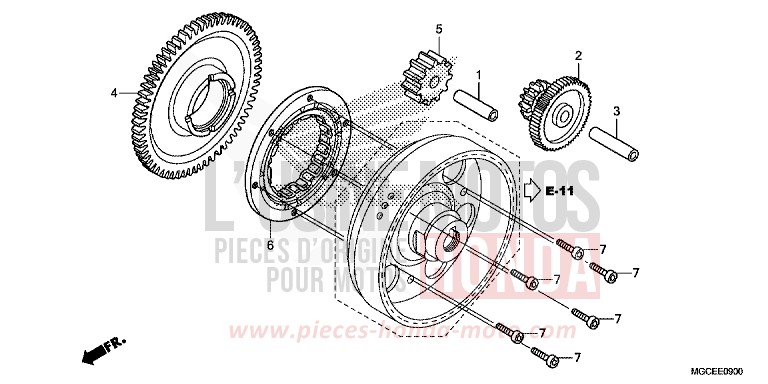 ANLASSERKUPPLUNG von CB1100 DARKNESS BLACK METALLIC (NH463) von 2014