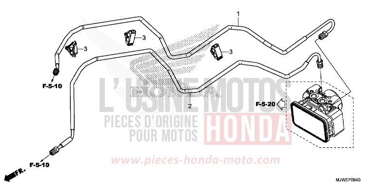 BREMSLEITUNG von CBR500R PEARL METALLOID WHITE (NHA96) von 2017