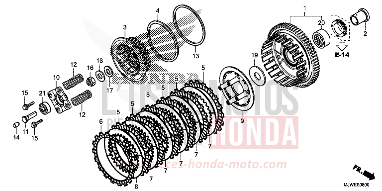 KUPPLUNG von CBR500R MAT GUNPOWDER BLACK METALLIC (NH436) von 2017
