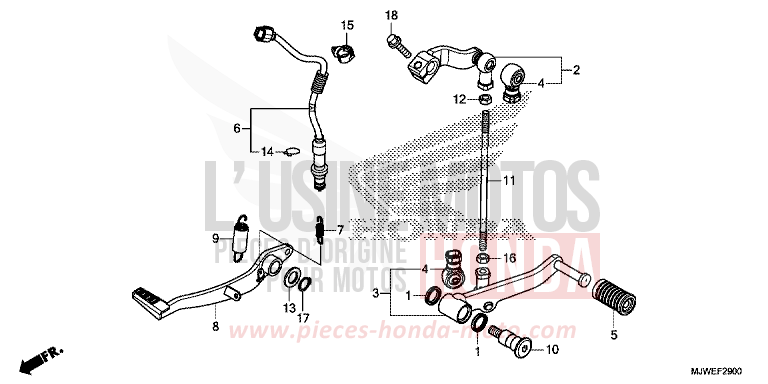 PEDAL von CBR500R MAT GUNPOWDER BLACK METALLIC (NH436) von 2017