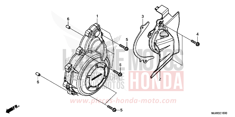WECHSELSTROM-GENERATORABDECKUNG von CBR500R GRAND PRIX RED (R380) von 2018
