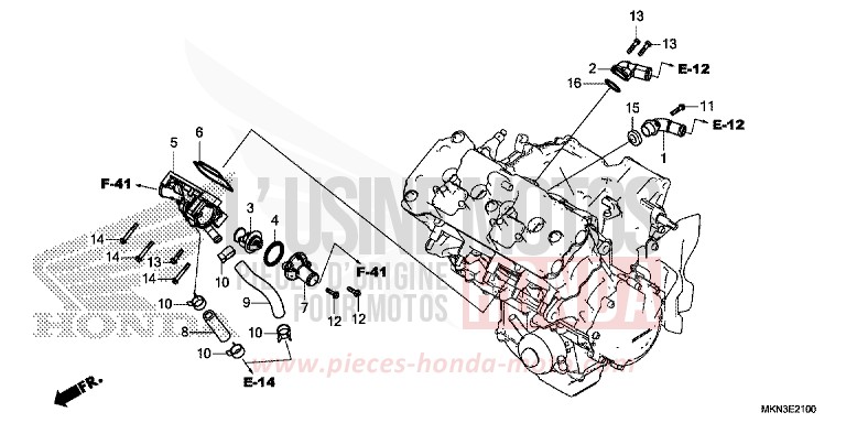THERMOSTAT von CB650R CANDY CHROMOSPHERE RED (R381) von 2019