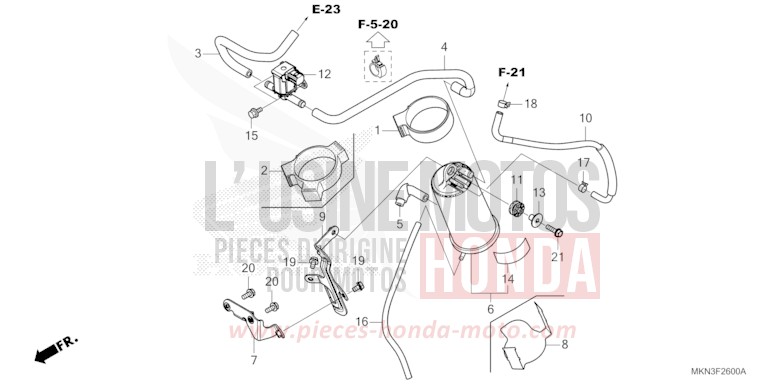 AKTIVKOHLEBEHAELTER von CB650R GRAPHITE BLACK (NHB01) von 2019