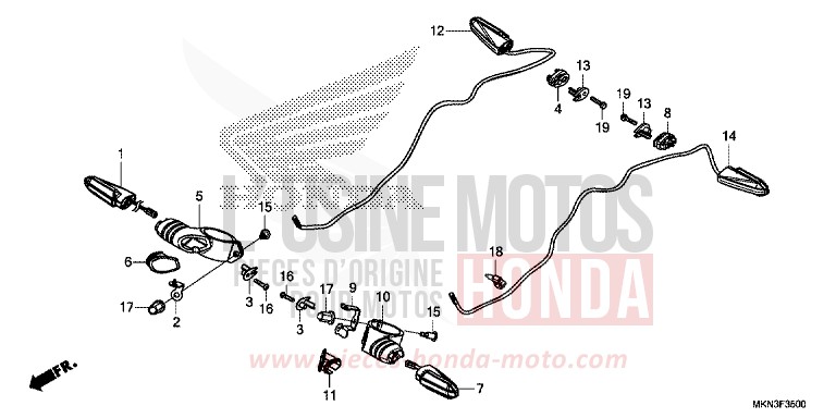 BLINKER von CB650R GRAPHITE BLACK (NHB01) von 2019