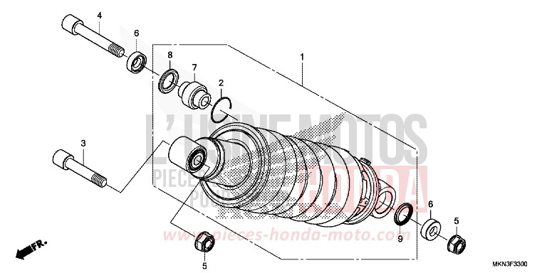 KISSEN, HINTEN von CB650R MAT CRYPTON SILVER MATALLIC (NHA40) von 2019