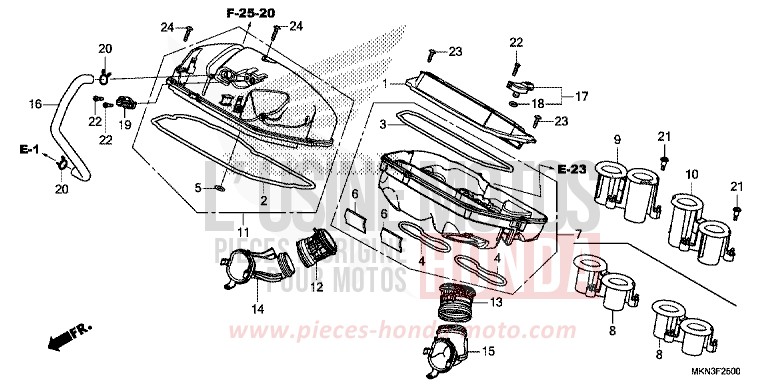 LUFTFILTER von CB650R CANDY CHROMOSPHERE RED (R381) von 2019