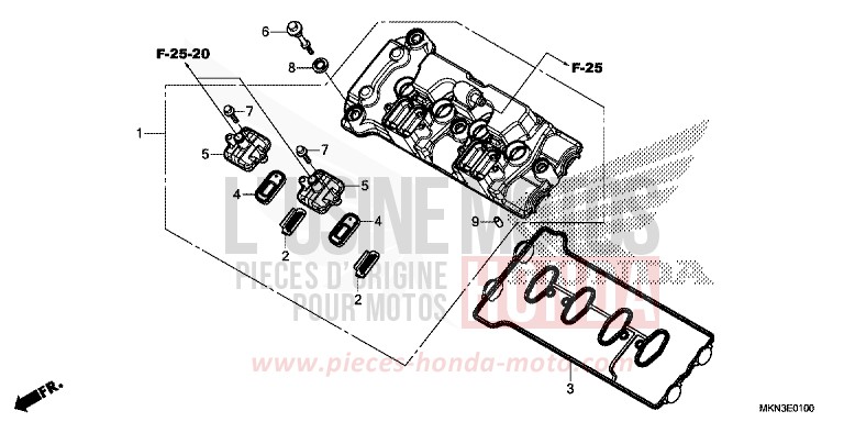 ZYLINDERKOPFDECKEL von CB650R MAT CRYPTON SILVER MATALLIC (NHA40) von 2019
