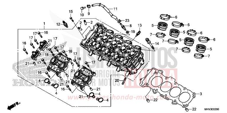 ZYLINDERKOPF von CB650R MAT CRYPTON SILVER MATALLIC (NHA40) von 2019
