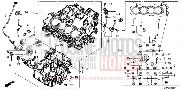 KURBELGEHAEUSE von CB650R MAT CRYPTON SILVER MATALLIC (NHA40) von 2019