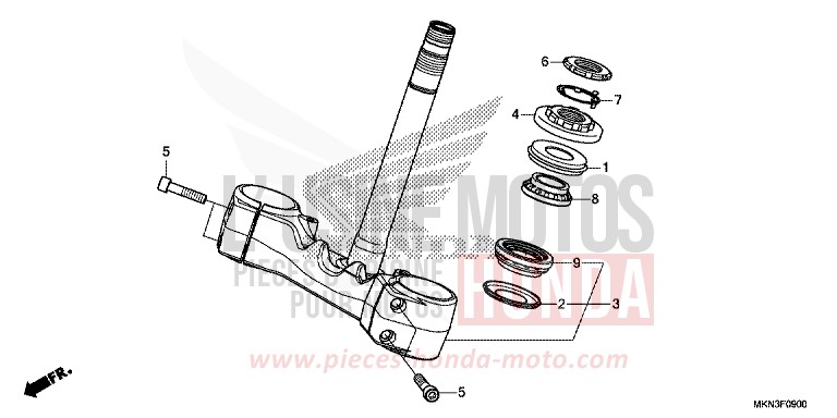 LENKSCHAFT von CB650R MAT CRYPTON SILVER MATALLIC (NHA40) von 2019