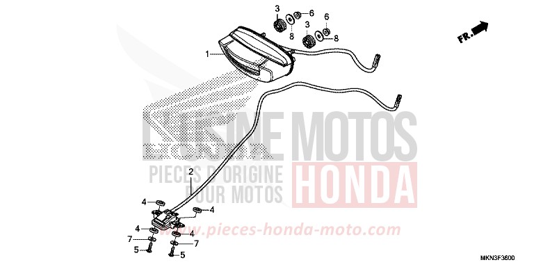 HECKLEUCHTE von CB650R MAT CRYPTON SILVER MATALLIC (NHA40) von 2019