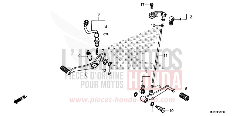 PEDAL von CB650R GRAPHITE BLACK (NHB01) von 2019